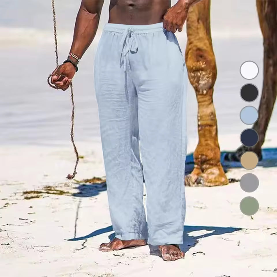 Men's Baggy Linen Pants