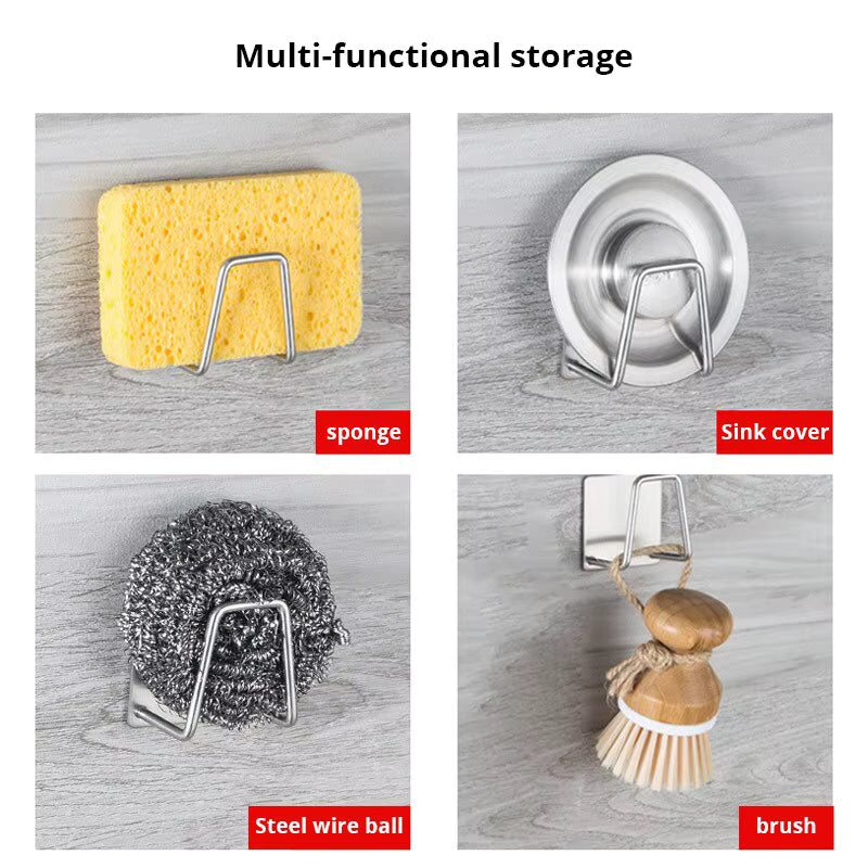 1pc Stainless Steel Sink Sponge Rack